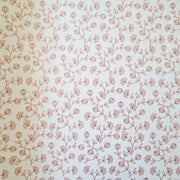 Floral Wrapping Paper, White with Bronze Blossoms